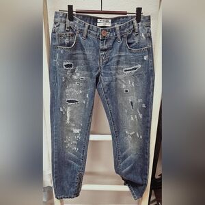Distressed Blue Jeans for Men